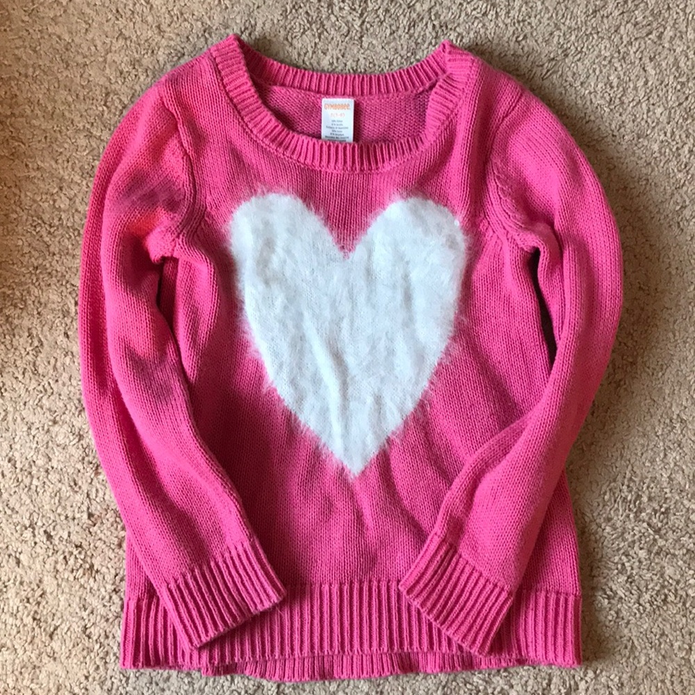 Girls Gymboree heart sweater